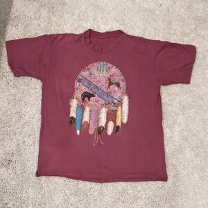 VINTAGE Single Stitch Native American Dreamcatcher T-shirt X-Large